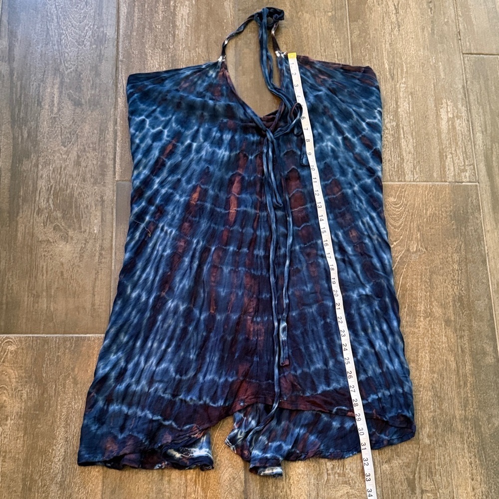 Uluwatu Blue Tie-Dye Halter Dress - Picture 5 of 6